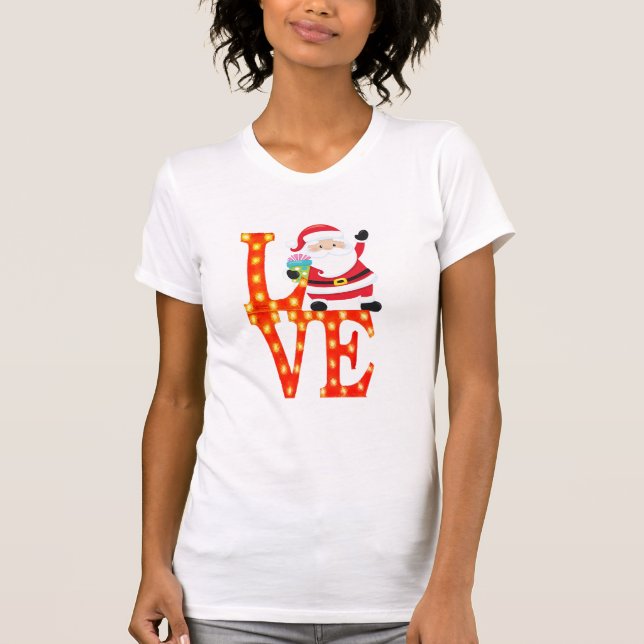 Gestapelte Liebe, Weihnachtsgeschenke Weihnachten T-Shirt (Vorderseite)