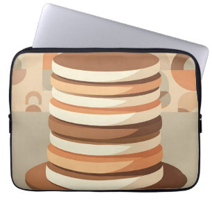Gestapelte Pfannkuchen Retro Laptopschutzhülle