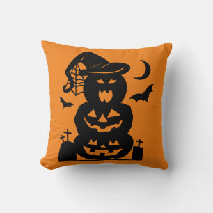 Gestapelte Pumpkins Halloween Reversible Kissen