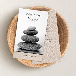 Gestapelte Steine Holistische Wellness- und Heilku Visitenkarte