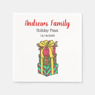 Gestapelte Weihnachtsgeschenke Weihnachten Weihnac Serviette