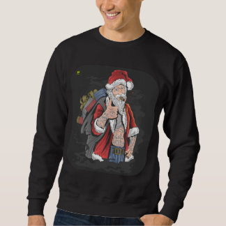 GESTATTETE SANTA-KLAUSEL, DIE THUMBS AUFSTELLEN SWEATSHIRT