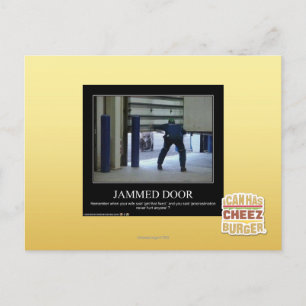Gestaute Tür Postkarte