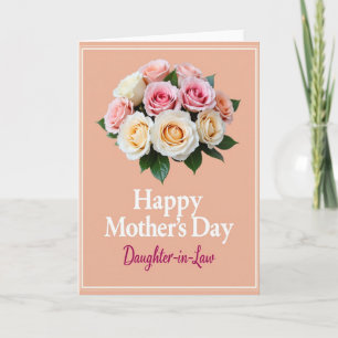 Gestecktes Rosenbouquet-Freudengrußkarte Karte
