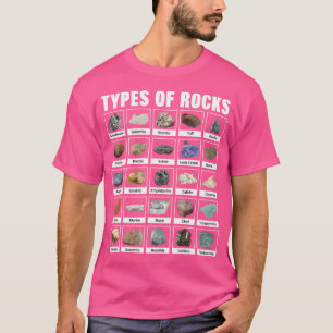 Gesteinsarten für Geologen Geologie Geologe T-Shirt
