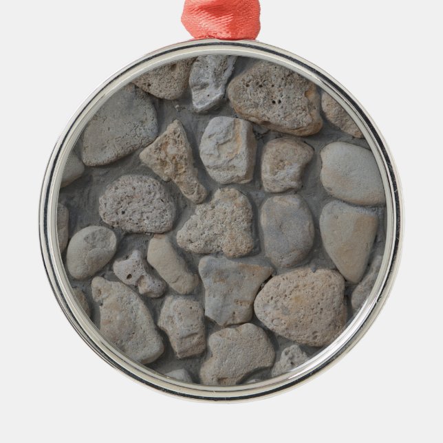 Gesteinsmuster Silbernes Ornament (Vorne)