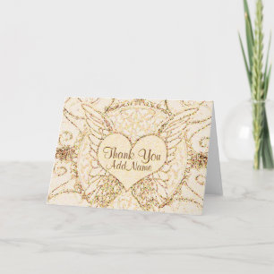 Gesteinswinge und Herz individuell anpassen Dankeskarte