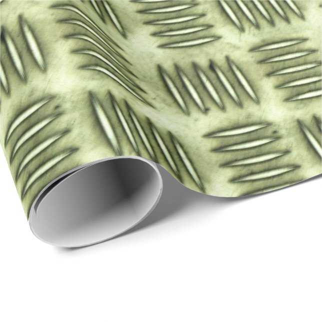 Gestell aus Edelstahl, geprüft, Textur Geschenkpapier (Rolleneckpunkt)