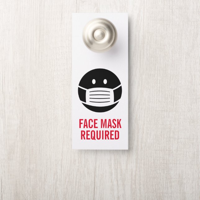 Gestellmaske erforderlich Schild Zimmertürhänger (Auf Knauf)