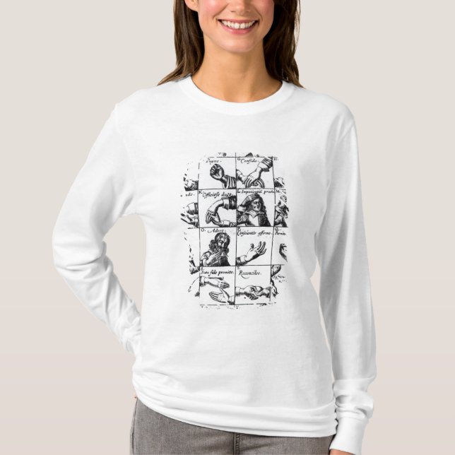 Gesten für das Imitieren John Bulwers 'von T-Shirt (Vorderseite)