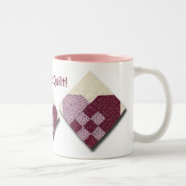 Gesteppte Herz-Liebe zu steppen Zweifarbige Tasse