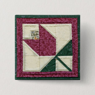 Gesteppte Topflappen-Tulpen-Nadel Button