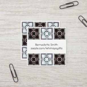 Gesteppte Visitenkarten Quadratische Visitenkarte