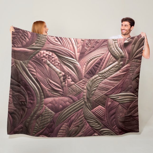 Gestepptes abstraktes Design Fleecedecke (Beispiel)