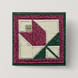 Gestepptes Potholder-Tulpe-Button Button