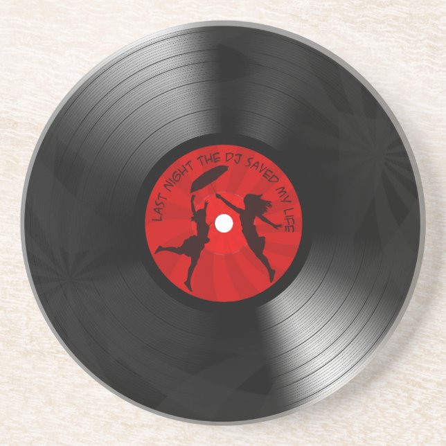 Gestern Abend rettete das DJ mein Sandstein Untersetzer (Vorne)