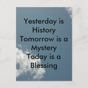 Gestern ist Geschichte Postkarte