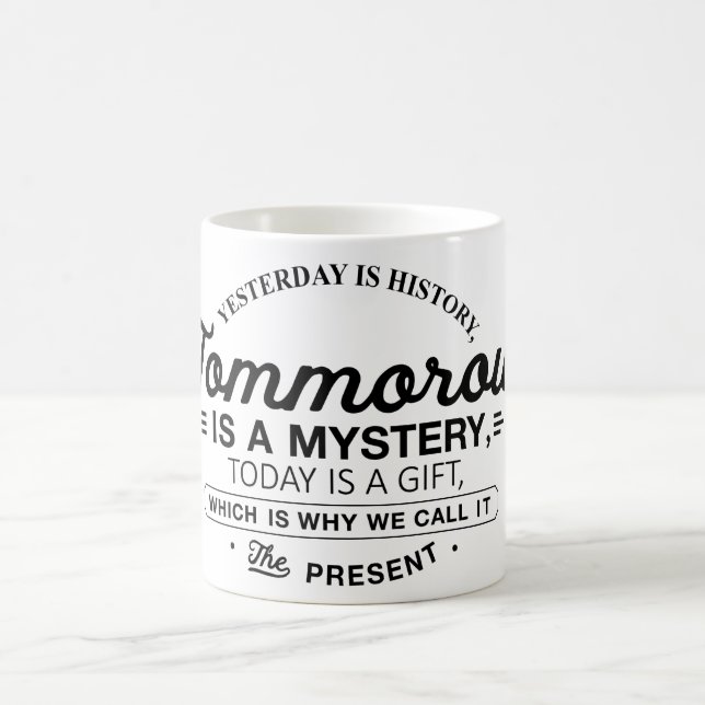 Gestern ist GeschichtsTasse Kaffeetasse (Mittel)
