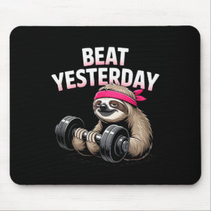 Gestern lustige Faultier-Hantel-Training schlagen Mousepad