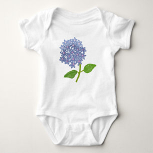gestickte Hortensie Baby Strampler