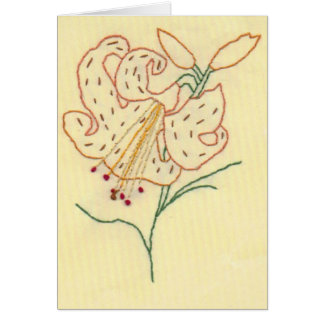 Gestickte Tiger-Lilien-Blume