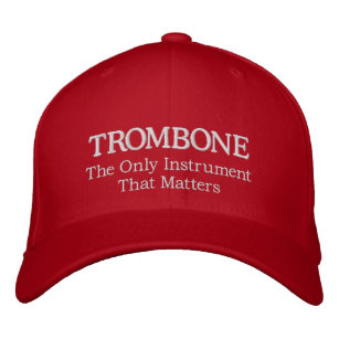 Gestickter Trombone-Hut mit Slogan Bestickte Kappe
