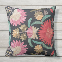 Gesticktes Blumenmuster