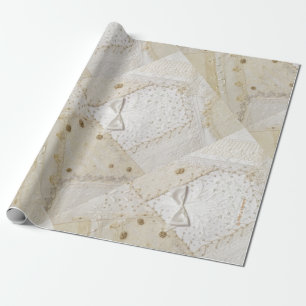 Gesticktes Crazy-Quilt-Design-Geschenkpapier Geschenkpapier