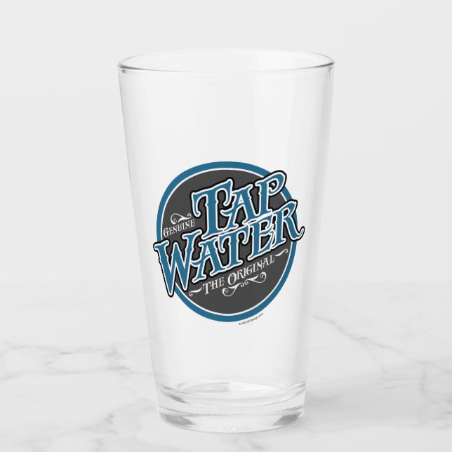 Gestochen Wasser Glas (Vorderseite)