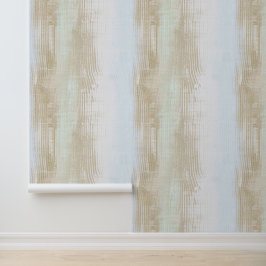 Gestockte, vertikale Streifen hellbeige Farbstrukt Tapete