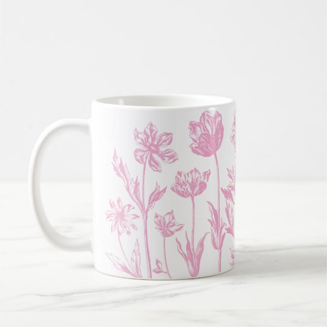 Gestohlene Blume (rosa) Kaffeetasse (Links)