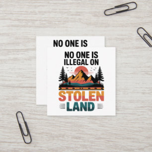 Gestohlenes Land Vintage Quadratische Visitenkarte