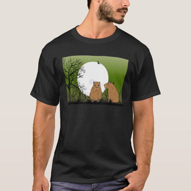 Gestopfte Capybara Capy Bara Capibara Gestopfter M T-Shirt (Vorderseite)