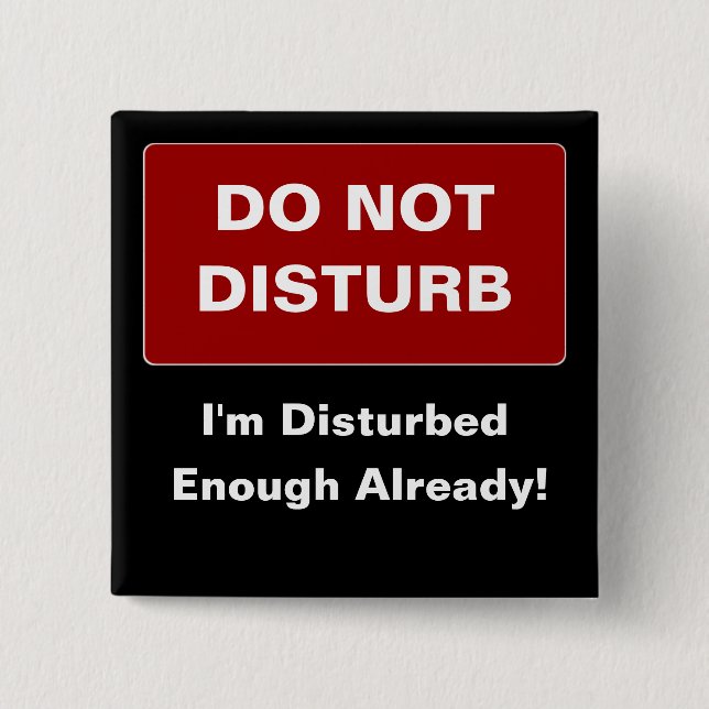 Gestört Button (Vorderseite)