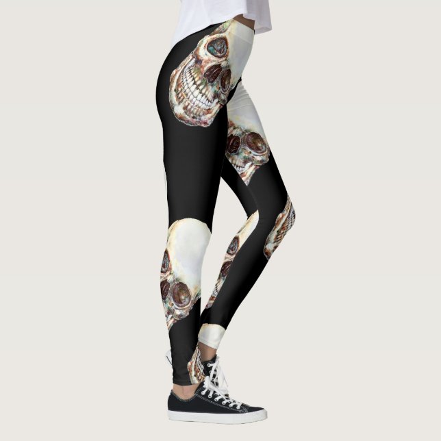 GESTÖRTE LETZTE Leggings - Schädel (Rechts)