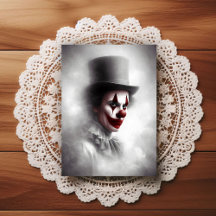 Gestörter Vintage-Clown mit einem finsteren Lächel
