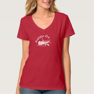 gestörtes Paddel beim Design - Damenbasis V-Neck T-Shirt