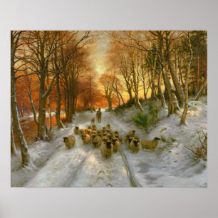 gestrahlt mit Abend-Stunden-Punkten Poster