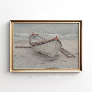 Gestrandetes Boot Druck, Vintage Wandkunst, Seelan Poster