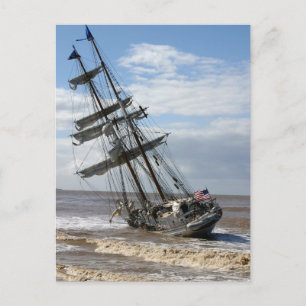 Gestrandetes Schiff Postkarte