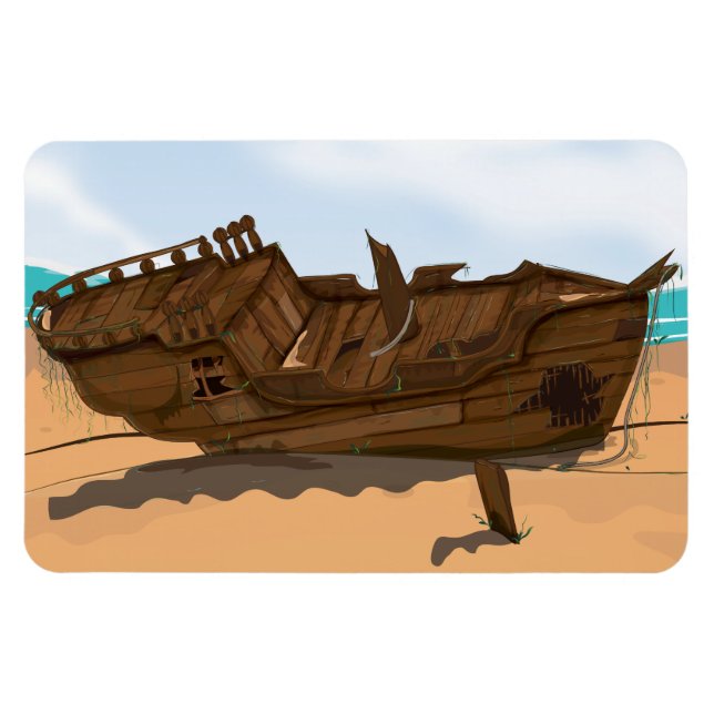 Gestrandetes Schiffswrack Magnet (Horizontal)