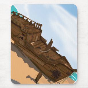 Gestrandetes Schiffswrack Mousepad