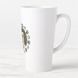 Gestreifbarer Hundeportrait Milchtasse