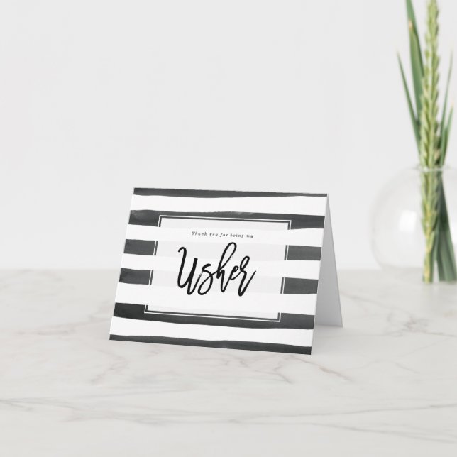 gestreift danke, dass du meine Visitenkarte bist Dankeskarte (Vorderseite)