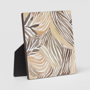 Gestreift Modern Neutral Beige Einfach Fotoplatte