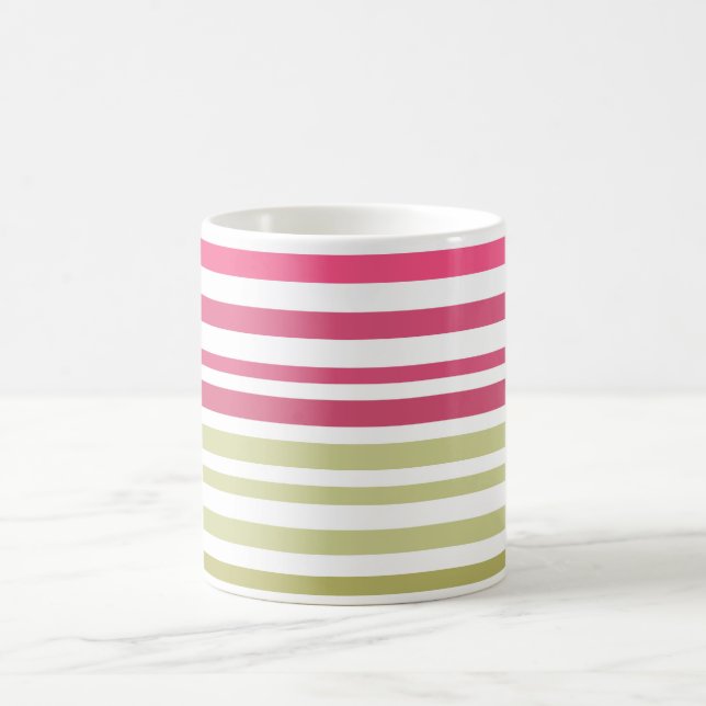 gestreift oliv rosa  kaffeetasse (Mittel)