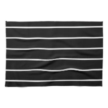 Gestreift-Teller-Tuch-Schwarz-Weiß-Traditionell
