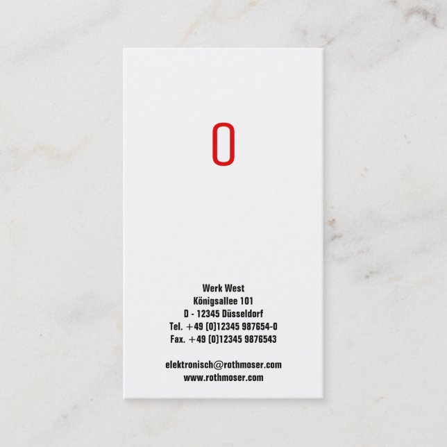 gestreift visitenkarte (Vorderseite)