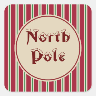 Gestreifte Aufkleber Nordpols