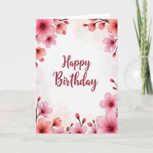 Gestreifte Blüten-Script-Karte Karte